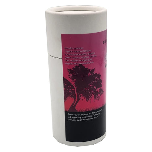 Organic Loose Leaf Tea Hibiscus Herbal Tea Zest - Organic Hibiscus Flowers, Lemongrass, Green Rooibos, Licorice Root