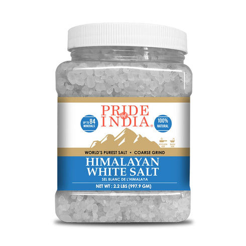 Pride of India- Himalayan White Salt Coarse Grind 2.2 lbs (997.90 gm)-