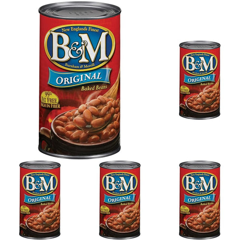 B&M Baked Beans, Original Flavor, 28 Ounce, pack of 5