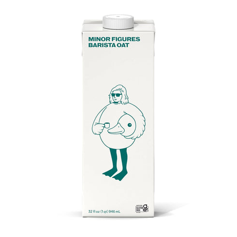 32 Oz 6 Pack Minor Figures - Oat Milk - Barista Standard - - - Non-GMO - Plant-Based - Vegan - Dairy Free - Shelf