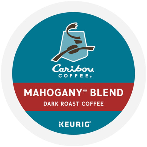 24 Caribou Coffee Single-Serve Coffee K-Cup Pods, Mahogany, Carton