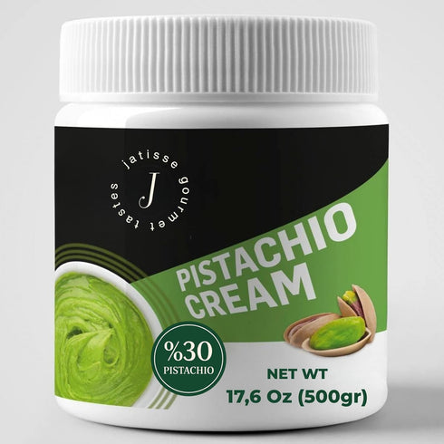 Jatisse Pistachio Cream 17.6oz 30% Antep Pistachio Butter Spread No Palm Oil