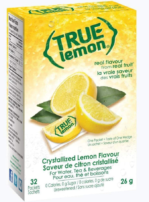 True Citrus True Lemon Crystallized Lemon, 2 Boxes of 32 (64 Packets)