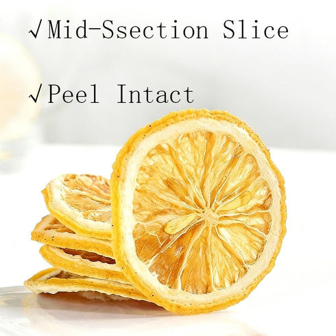 90-110 Baking3.5oz Natural Dehydrated Lemon Slices Bulk, About Slices,No Sugar Added, Sour Sweet Refreshing Citrus