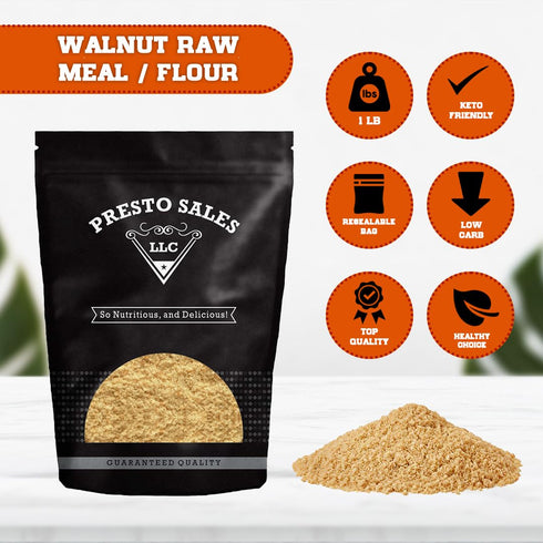 Packed 1 lb. (16 oz.) Walnut, Raw Flour/Meal, Californian Luscious, Finely Ground, Fresh, Cooking, Baking, Protein