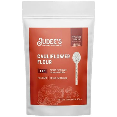 Judee's Cauliflower Flour 1 lb - Just One Ingredient - 100% Non-GMO,