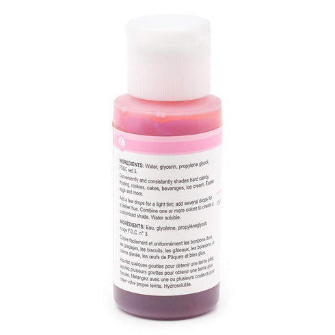 LorAnn Pink Liquid Food Color, 1 Ounce Bottle