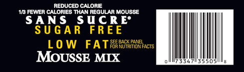 Sans Sucre SUGAR FREE, LOW FAT Mousse Mix - French Vanilla TWO 1.5 OZ ENVELOPES NET WT. 3 OZ. (85G)