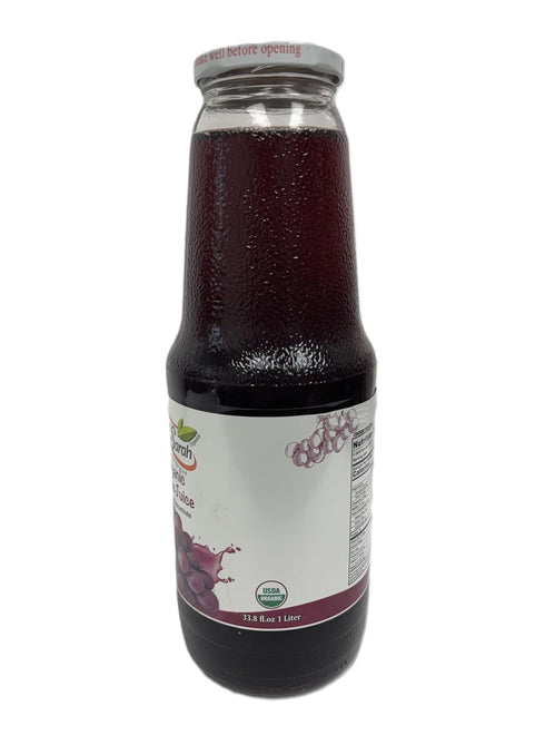 33.8 Oz (6 Pack) Anna and Sarah Organic Grape Juice - Glass Bottle No Sugar, No Artificial Colors, No Preservatives, No