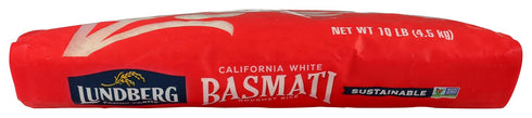 (10lb) Lundberg Family Farms - White Basmati Rice, Premium Long Grain Bulk Rice, Non-Sticky Texture, California-Grown