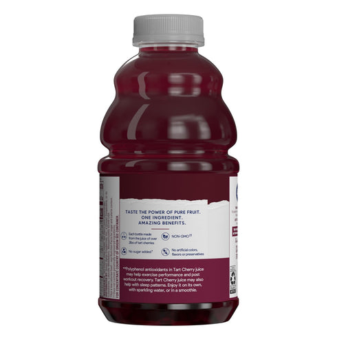 100% 32 Oz Ocean Spray Pure Unsweetened Tart Cherry, Tart Cherry Juice, Fl Bottle