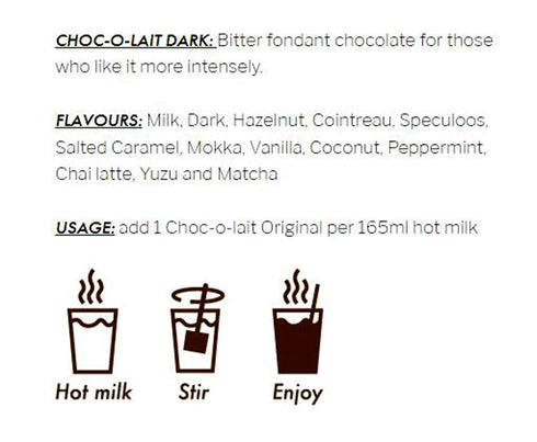Generic 1.16 oz.X 2 Mo Me Choc & Lait Hot Chocolate Sticks DARK CHOCOLATE Gift Wrapped