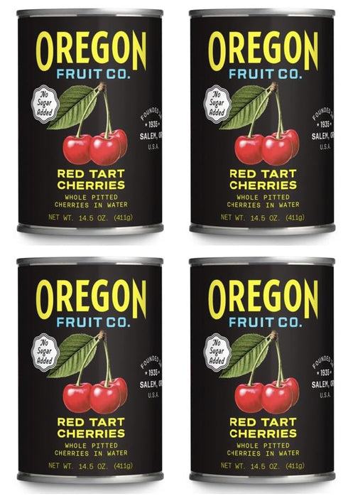 Generic 14.5 oz (Pack 4), 3.62 lb Oregon Pitted Red Tart Cherries, Canned Cherries, Cans of Total, Made in Oregon
