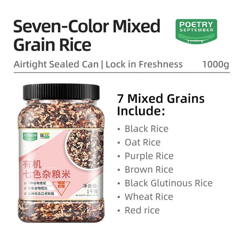 7 25% 1000g Brown Rice with Multigrain Rice, Grain Rice Blend for Rice Cooker & Congee, Purple Rice Mixed Grains