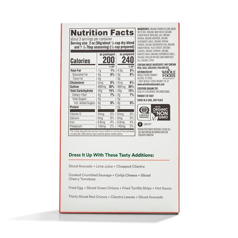 365 6.1 by Whole Foods Market, Organic Spanish Rice Pilaf, Ounce