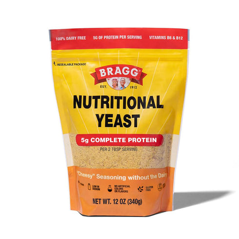 3oz 12oz Bragg Nutritional Yeast Roasted Garlic Seasoning + Bragg Nutritional Yeast Seasoning