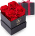 Impouo Preserved Roses Red + Purple Bundle, Flowers for Delivery Prime - Roses in a Box - Real Roses That Last a Year