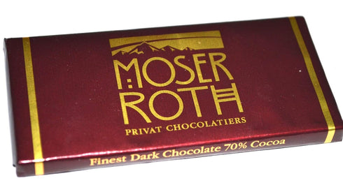 Moser Roth 6 Pack 70% Boxed ~ Cocoa Dark Chocolate ~ Fine German Chocolate Bar (s) ~ With Bonus Sample!