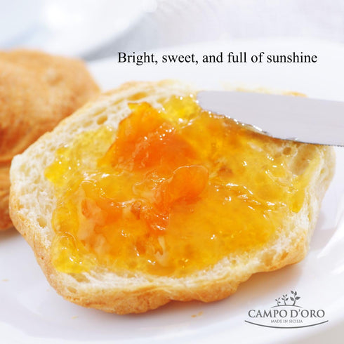 100% 12 oz (340g) Campo D'Oro Sicilian Apricot Jam Italian Marmalade Real Fruit No Additives Apricot Preserve Made from