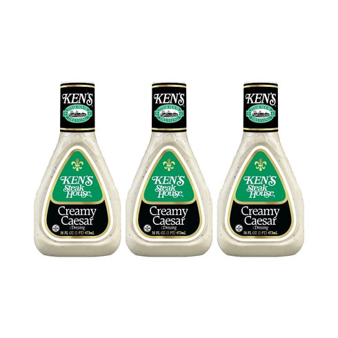 Kens Steakhouse Dressing, Creamy Caesar Dressing, Gluten Free Dressing for Salads or