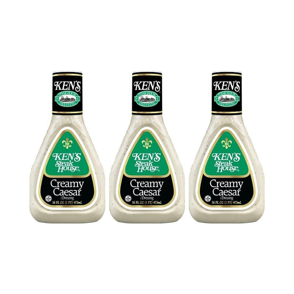 Kens Steakhouse Dressing, Creamy Caesar Dressing, Gluten Free Dressing for Salads or