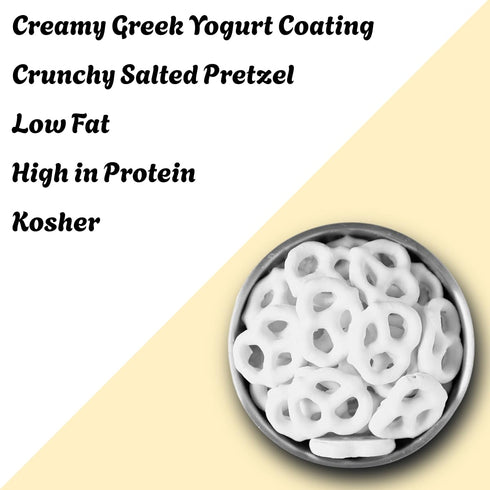 5 390 Greek Yogurt Covered Pretzels - Pound Sweet & Salty Snack Crunchy Pretzels with Smooth, Creamy Coating Perfect