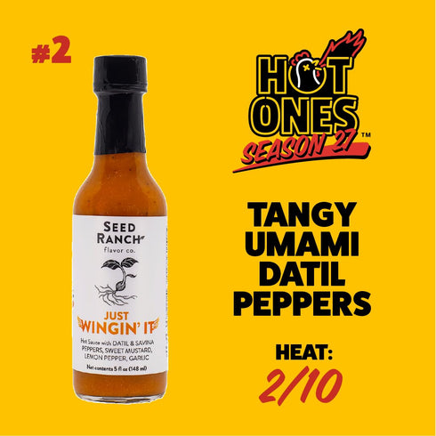 Set 27 Set Pack 5 oz (3-Pack) Hot Ones Hot Sauce Challenge - Season Warmup - Hot Sauces Gift - Variety - Made