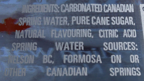 C 11oz 2) learly anadian Wild herry Sparkling Water (Pak