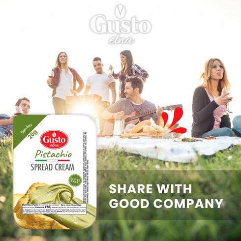 40 20 Pistachio Cream Cups, Cups, Sweet Pistachio Spread, Gluten-Free, Convenient Mini Cups, Authentic Italian Product
