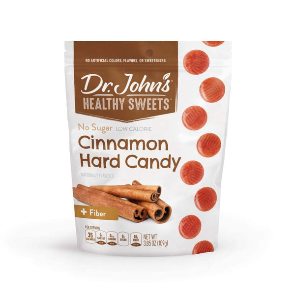 Dr. John’s Sugar Free Candy, Healthy Hard Candy, Low Calorie Snacks, Vegan, Gluten Free, Keto Friendly, Cinnamon, 24