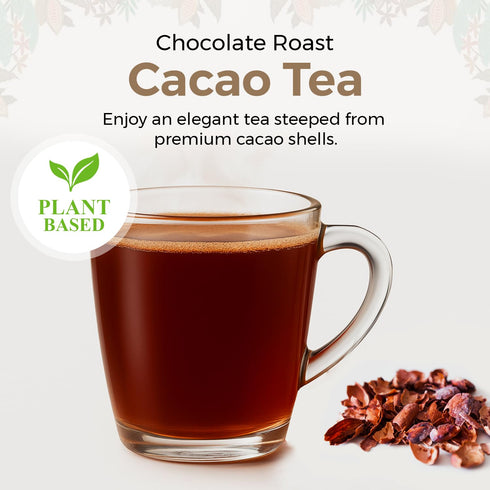 6oz Chocolate Roast Cacao Tea | Loose Herbal Tea from Roasted Cocoa Husks | Naturally Low Caffeine |