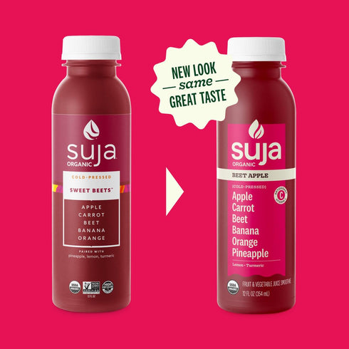 12 6 Suja Essentials Organic Sweet Beets Juice, Fluid Ounce - per case.