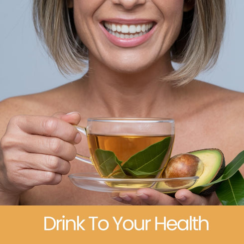 Avocado Leaf Tea Peach Tea - Caffeine-free Herbal Tea for Immune Support, 15 Tea Bags (30 Servings)