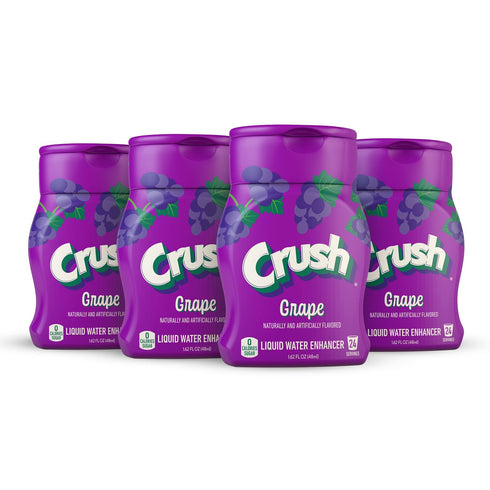 Crush, Grape, Liquid Water Enhancer New, Better Taste! (4 Bottles, Makes 96