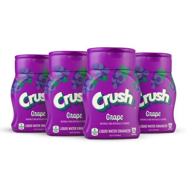 Crush, Grape, Liquid Water Enhancer New, Better Taste! (4 Bottles, Makes 96