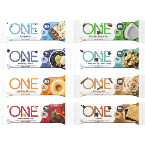 ONE Protein Bars, Sampler Variety Pack, Gluten Free with 20g Protein and
