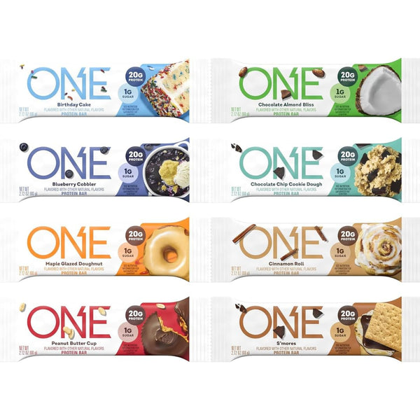 ONE Protein Bars, Sampler Variety Pack, Gluten Free with 20g Protein and