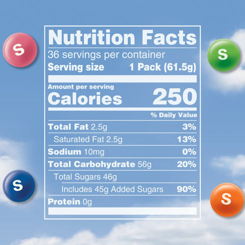 2.17-Ounce, 36 Packs SKITTLES Candy, Tropical Bulk Candy of Individually Wrapped Candy Bulk Box