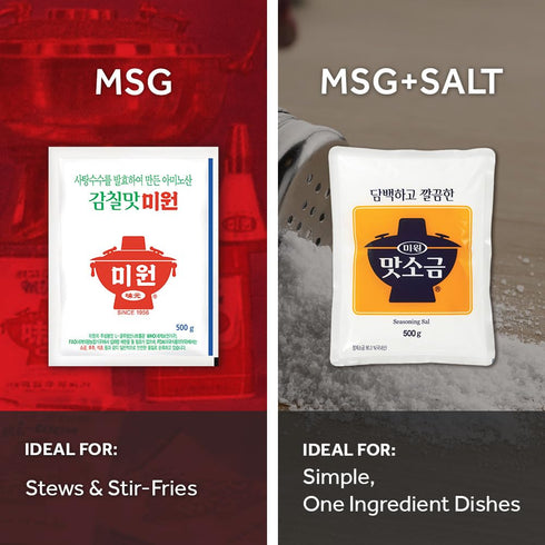 Chung Jung One Miwon MSG Salt Seasoning, 2.2 lb - Monosodium Glutamate Powder for Korean Cooking