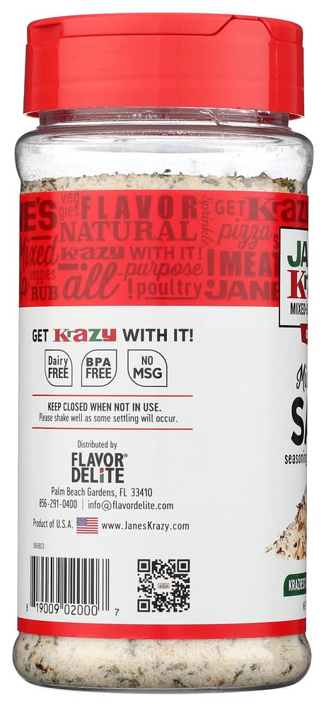 Jane S 9.5 oz PACK 8 Jane's Krazy Mixed-Up Original Salt Blend