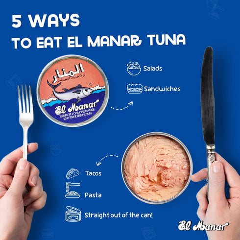 '-5.6 oz Pack 10 El Manar Premium Mediterranean Extra Tuna in Virgin Olive Oil of - Canned Tuna Fish in Virgin Olive Oil