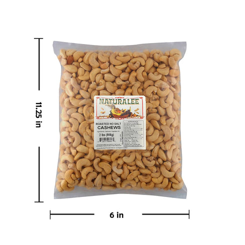 2 lbs Naturalee Cashews - Roasted, Unsalted - Natural Heart Healthy Snack