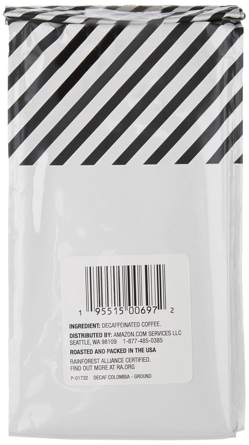 Amazon Fresh 12 (Pack 3) Decaf Colombia Ground Coffee, Medium Roast, Ounce