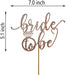 Bride to Be Cake Topper for Bridal Shower/Wedding Shower/Engagement Decorations - Double-sided Rose Gold Glitter