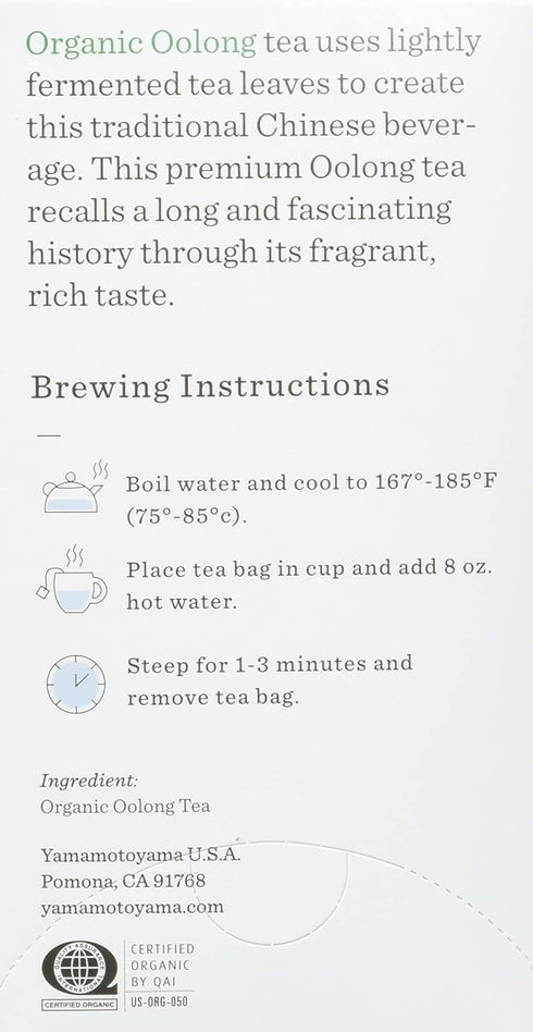 Yamamotoyama 18 (Pack 6) Organic Oolong Tea Bag ct