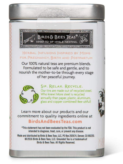 30 2.25 oz Birds & Bees Teas - Fertility Tea & Pre Conception, Grounded Pregnancy Tea is a Red Raspberry Leaf Blend