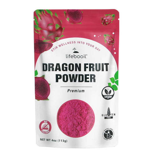 Red Dragon Fruit Powder for Baking & Drink,Pink Pitaya Powder,Vegan,Non-GMO,Gluten Free,No Additives