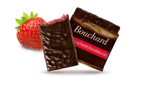 5.3 OZ (0.3 LB/150g) (Pack 3) Bouchard Dark Chocolate Strawberry Thins
