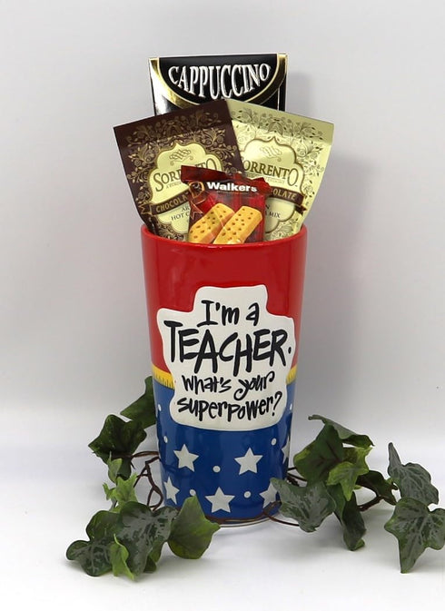 Teacher Appreciation Gift Basket - Gourmet Cookies, Cocoas & Coffee