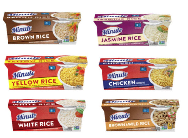 Narrow Path Sales Minute Rice Ready to Serve Cups Variety Pack of 6 Different Flavors:
